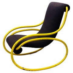 Rare Design Mid-Century Rocking Chair / Lounge Chair Attr. to Gae Aulenti