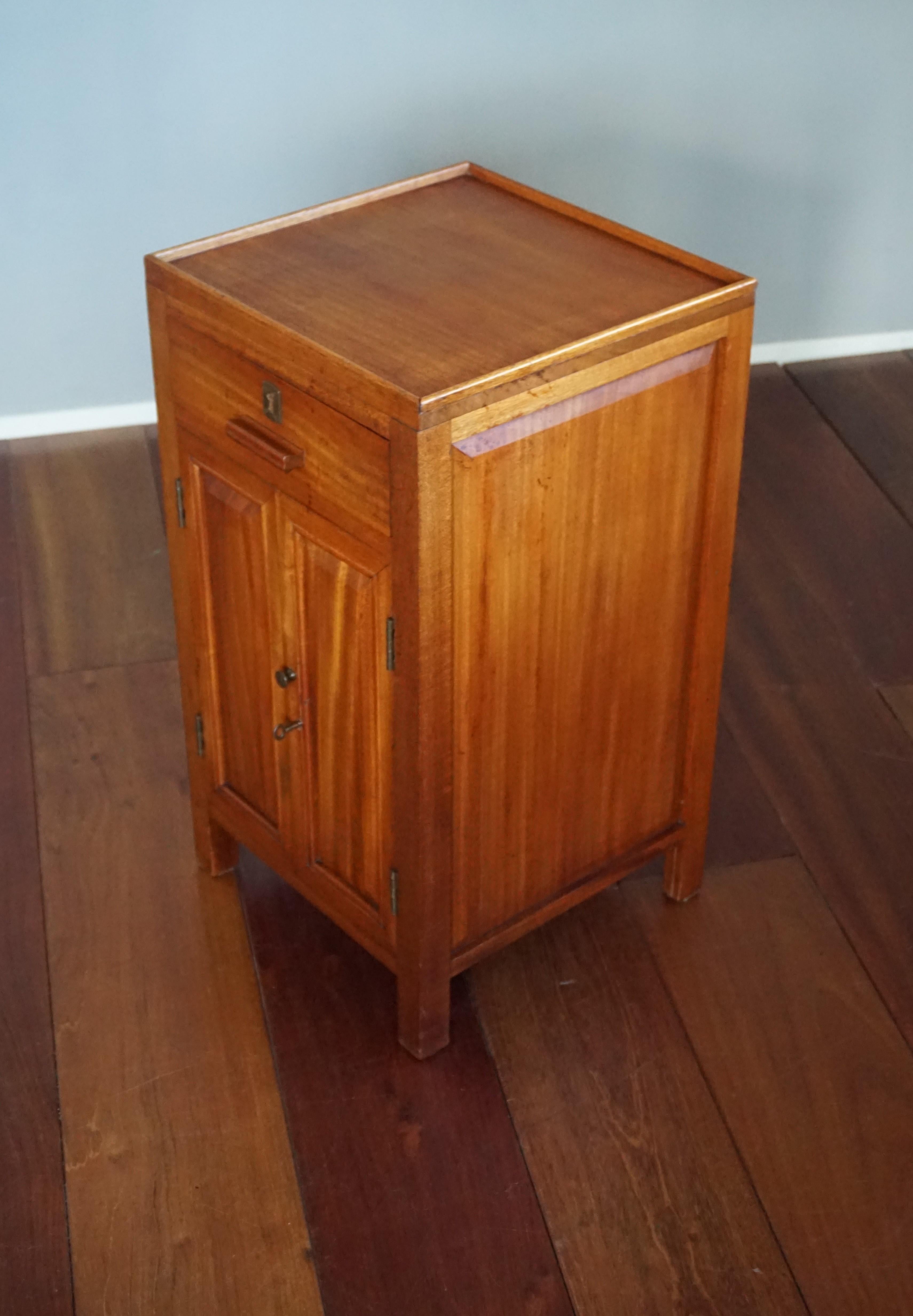 Rare Design, Multi Purpose Solid Teakwood and Two-Door Little Art Deco Cabinet 7