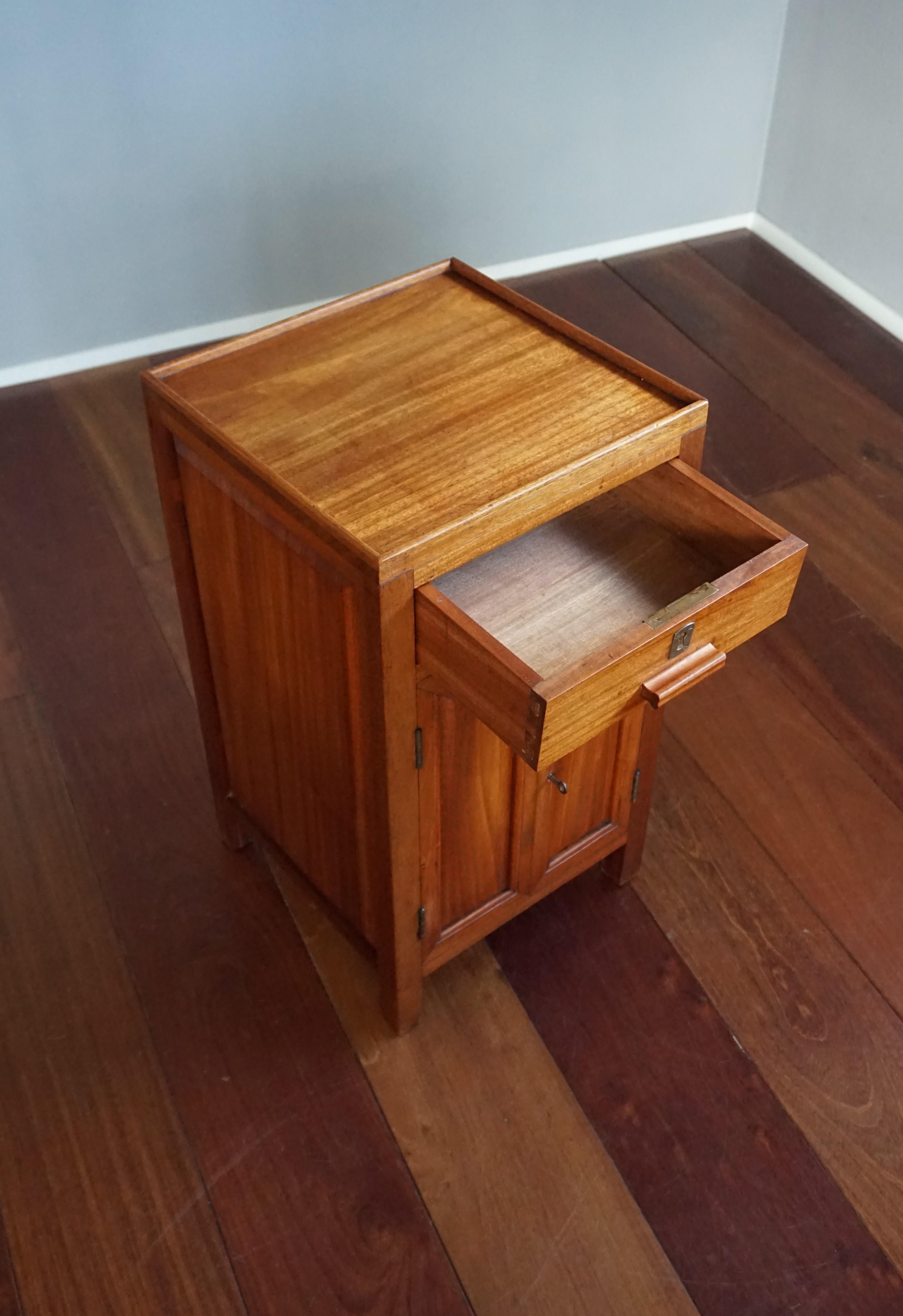 Rare Design, Multi Purpose Solid Teakwood and Two-Door Little Art Deco Cabinet 2