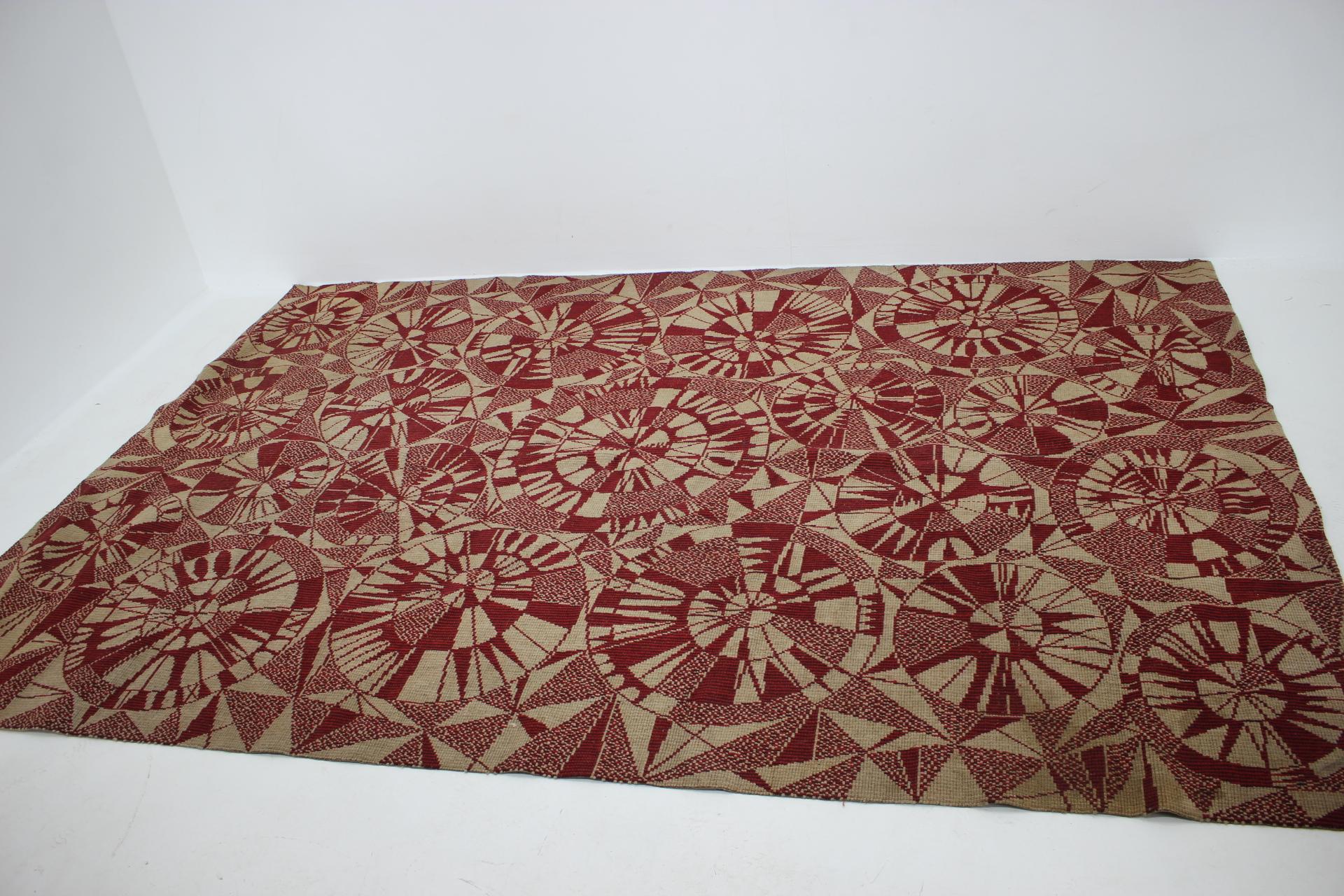 Mid-Century Modern Rare Design Organic Abstract Geometric Carpet/Rug in, 1960s For Sale