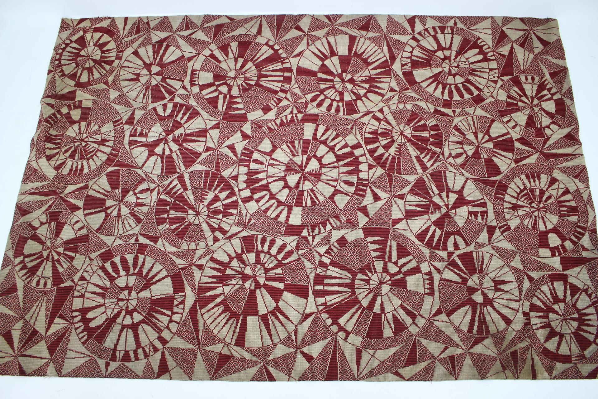 Wool Rare Design Organic Abstract Geometric Carpet/Rug in, 1960s For Sale