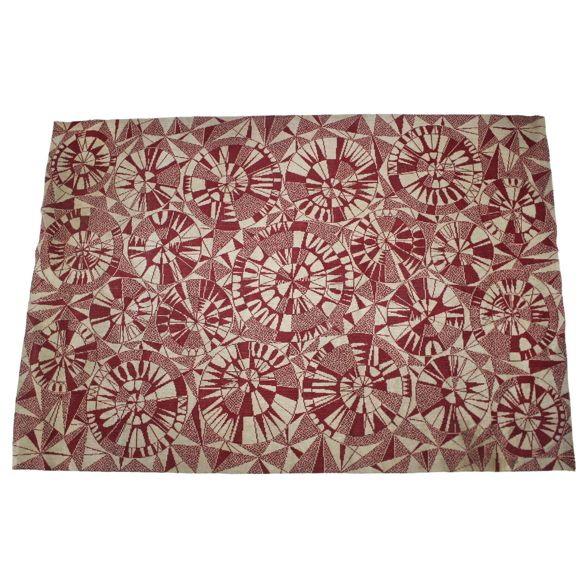 Rare Design Organic Abstract Geometric Carpet/Rug in, 1960s