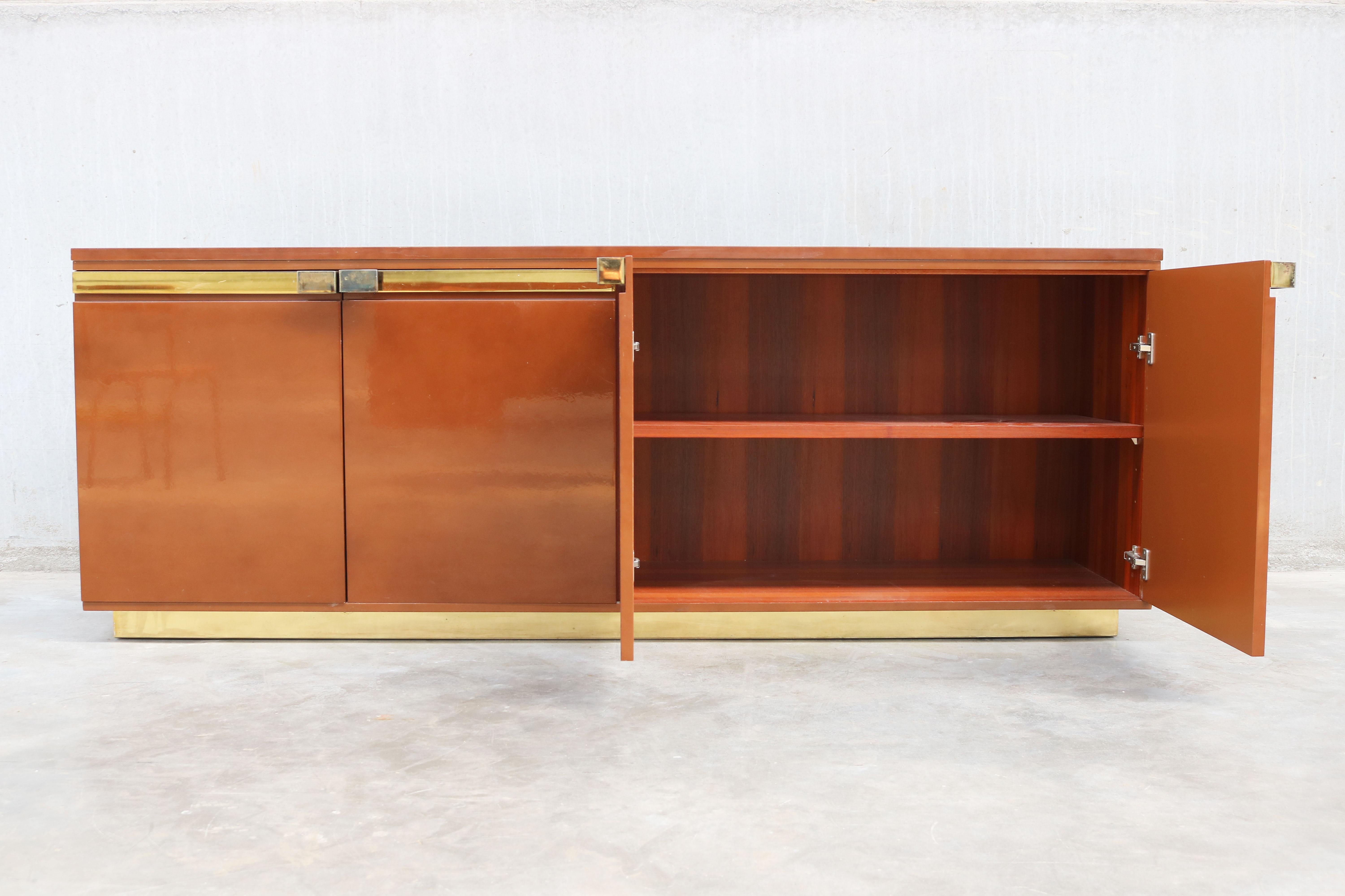 Buffet design rare de Guy Lefevre pour Maison Jansen 1970 Hollywood Regency 2