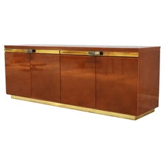 Buffet design rare de Guy Lefevre pour Maison Jansen 1970 Hollywood Regency