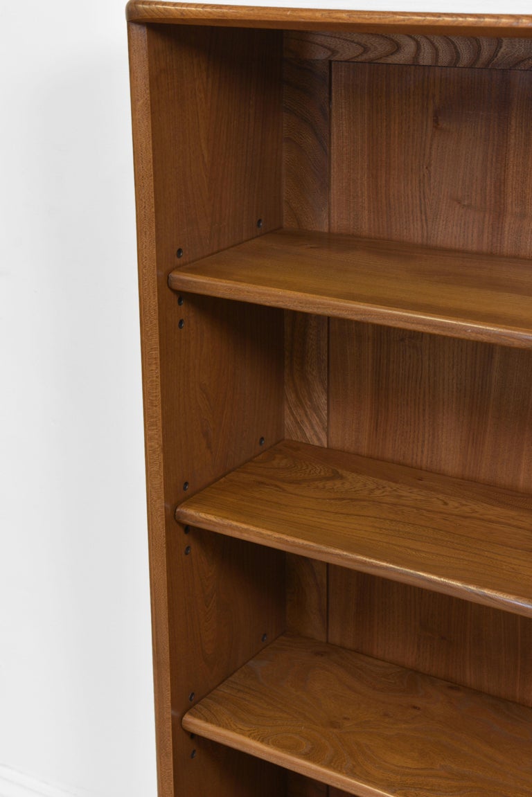 Rare Design Vintage Ercol Elm Open Mid Century Bookcase 1968 For Sale at 1stDibs
