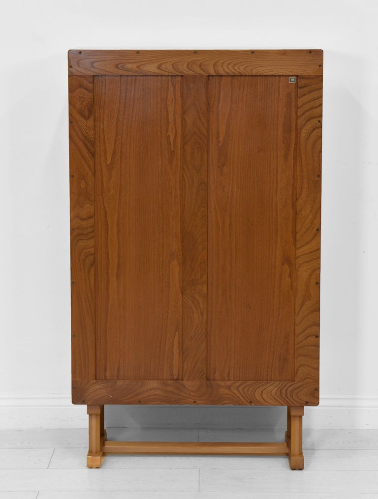 Rare Design Vintage Ercol Elm Open Mid Century Bookcase 1968 For Sale at 1stDibs