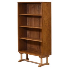 Rare Design Used Ercol Elm Open Mid Century Bookcase 1968