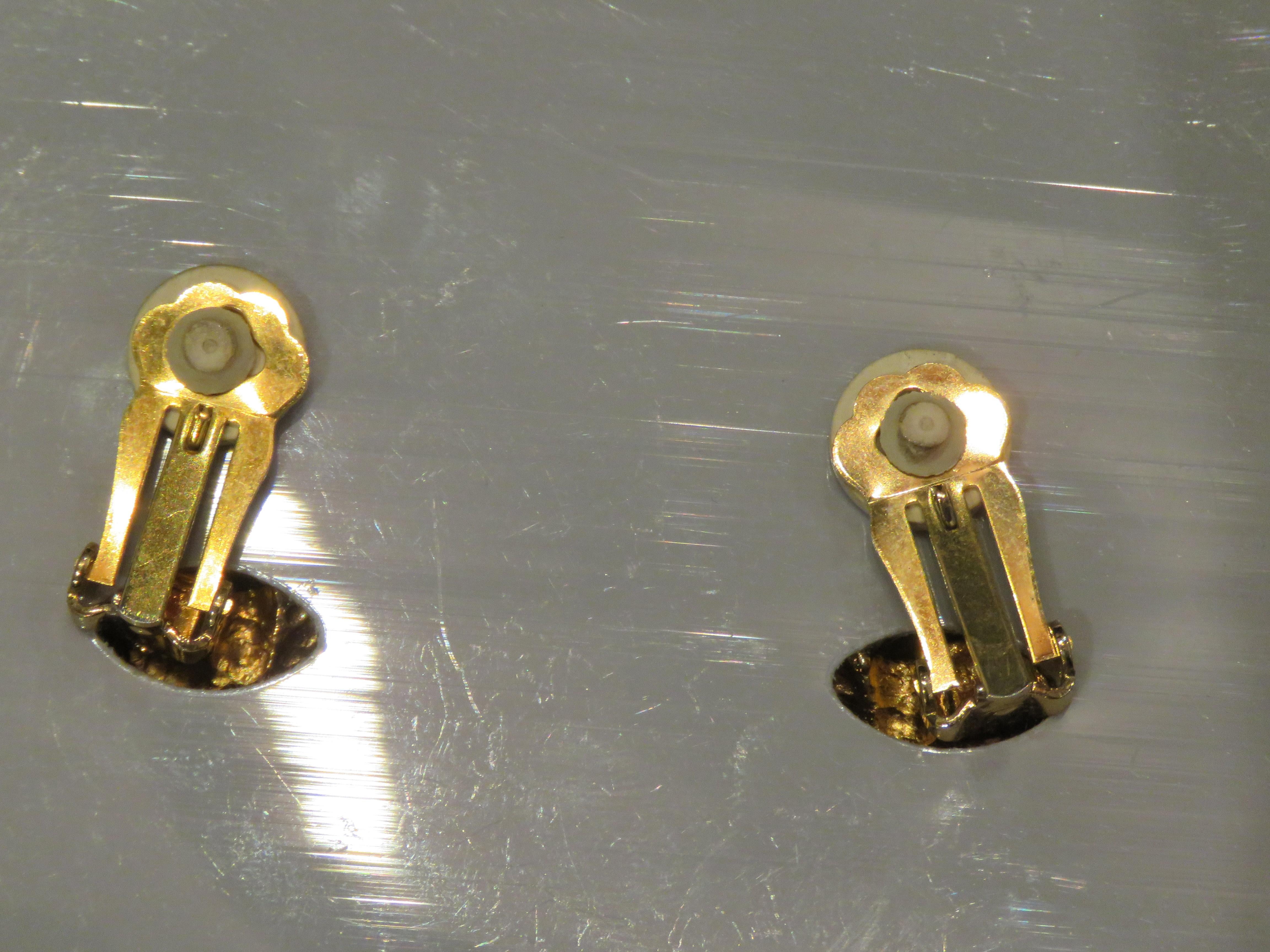 De las mujeres Raros Pendientes Arco Iris Prisma Estilo Diseñador Estate 18KT Oro Pesado en venta
