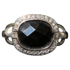 Rare Designer Style Estate Sterling Silver Amethyst Stone Color Ring