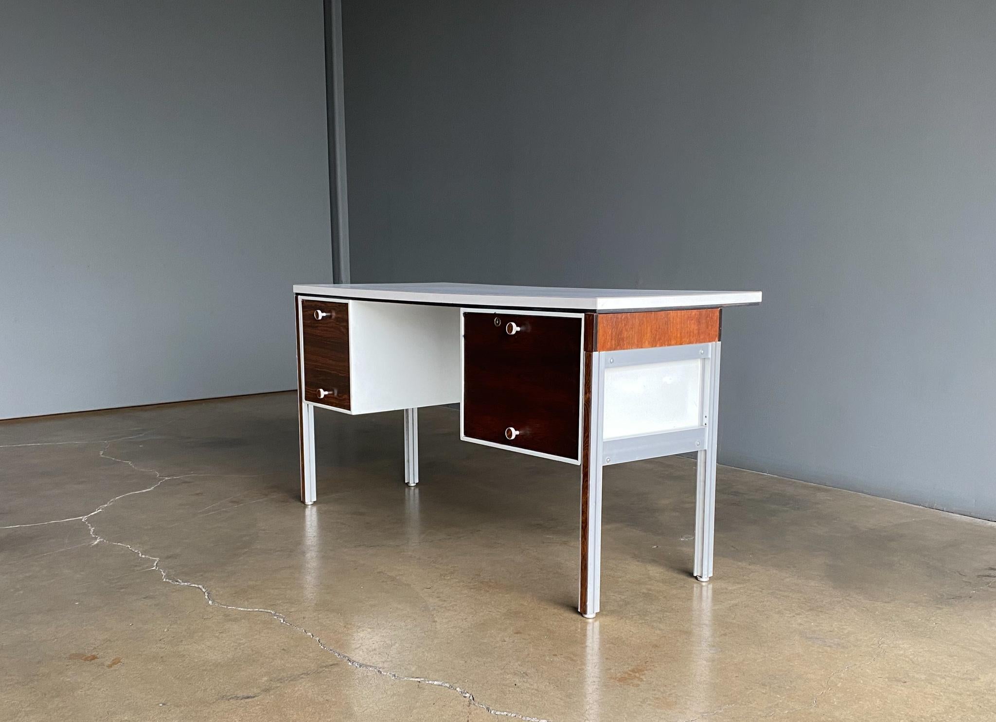 Mid-Century Modern Rare Desk by Architect Gerald Luss, 1960's