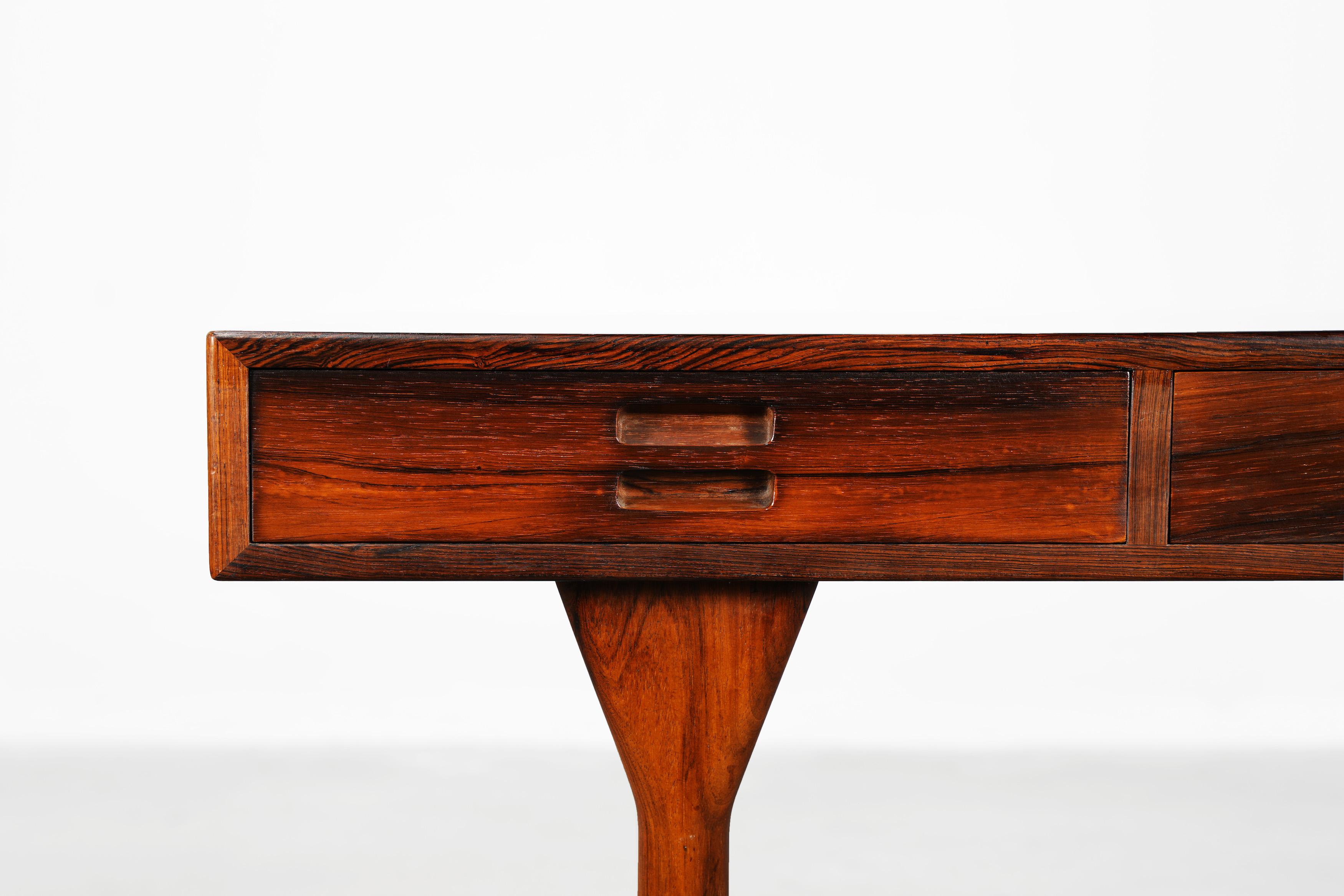 Rosewood Rare Desk by Nanna Ditzel for Søren Willadsen Møbelfabrik, Denmark 1955 For Sale