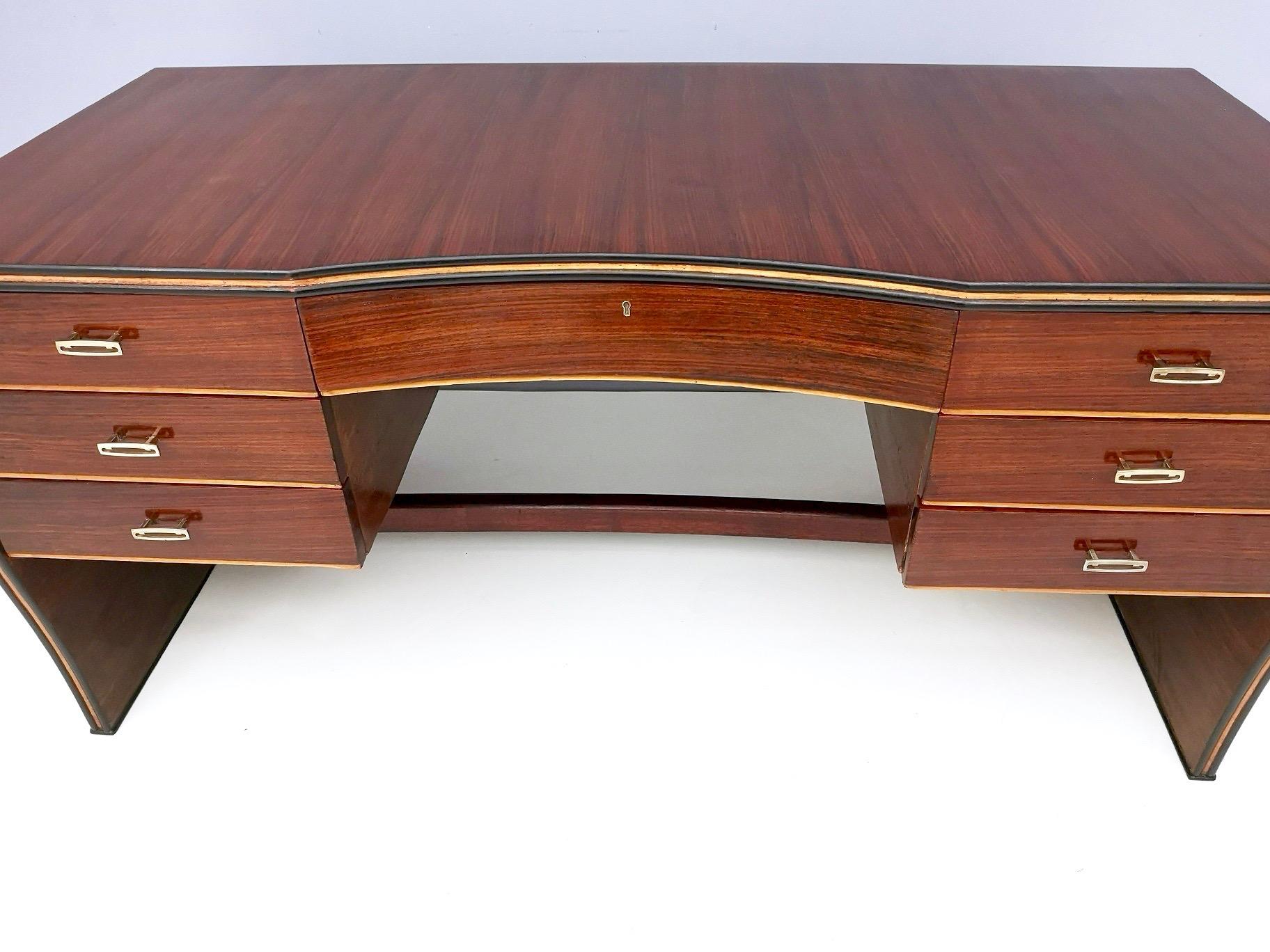 Rare Wooden Desk by Osvaldo Borsani for Arredamenti Borsani Varedo, Italy 3