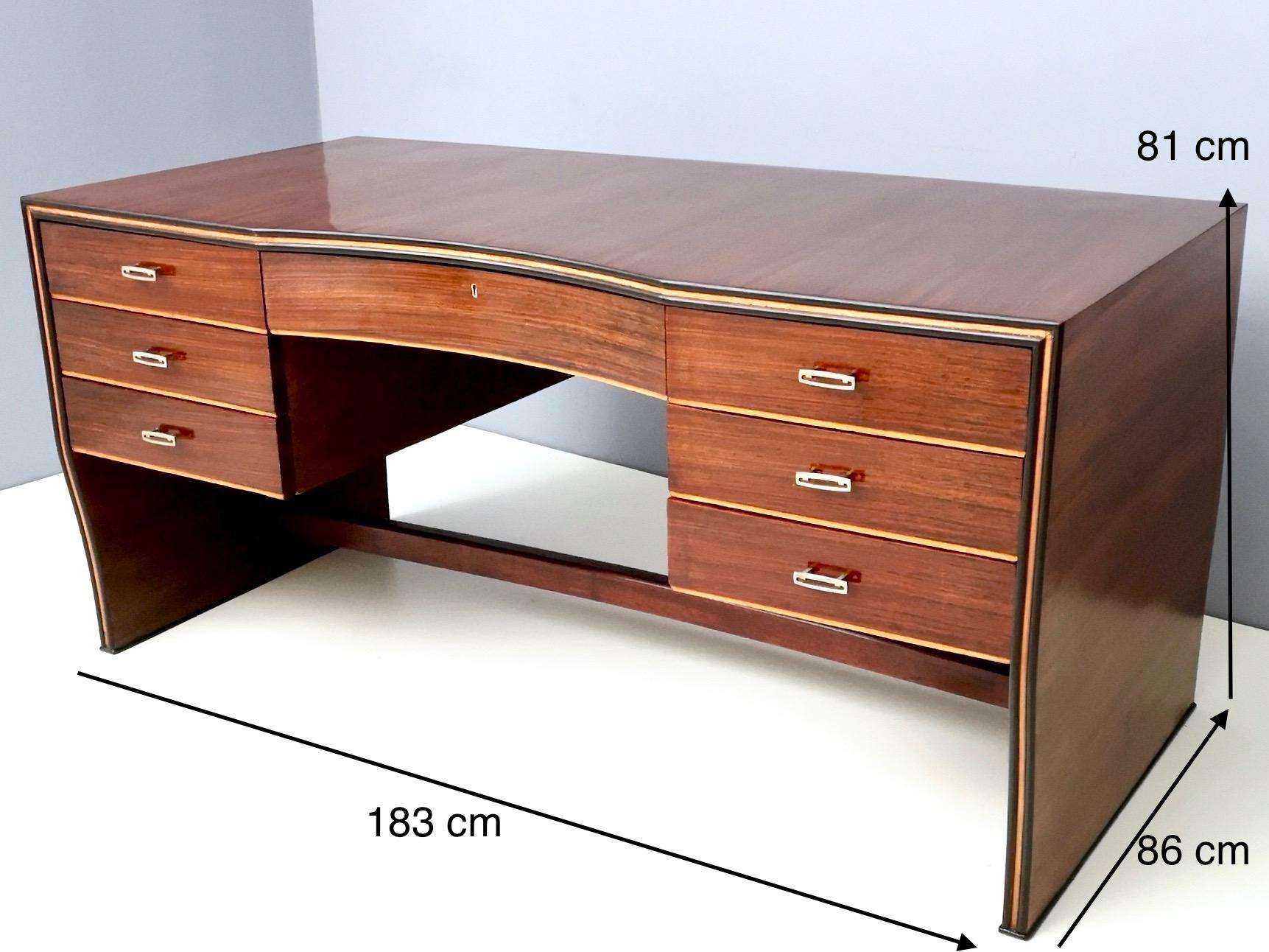 Rare Wooden Desk by Osvaldo Borsani for Arredamenti Borsani Varedo, Italy 7