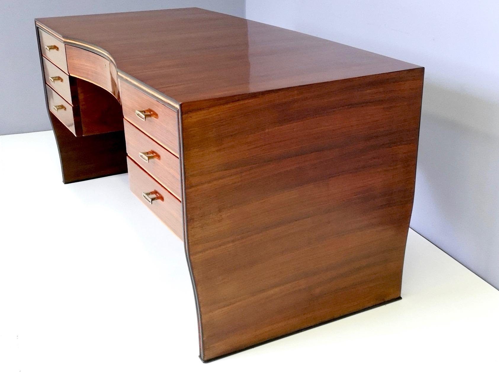 Rare Wooden Desk by Osvaldo Borsani for Arredamenti Borsani Varedo, Italy 2
