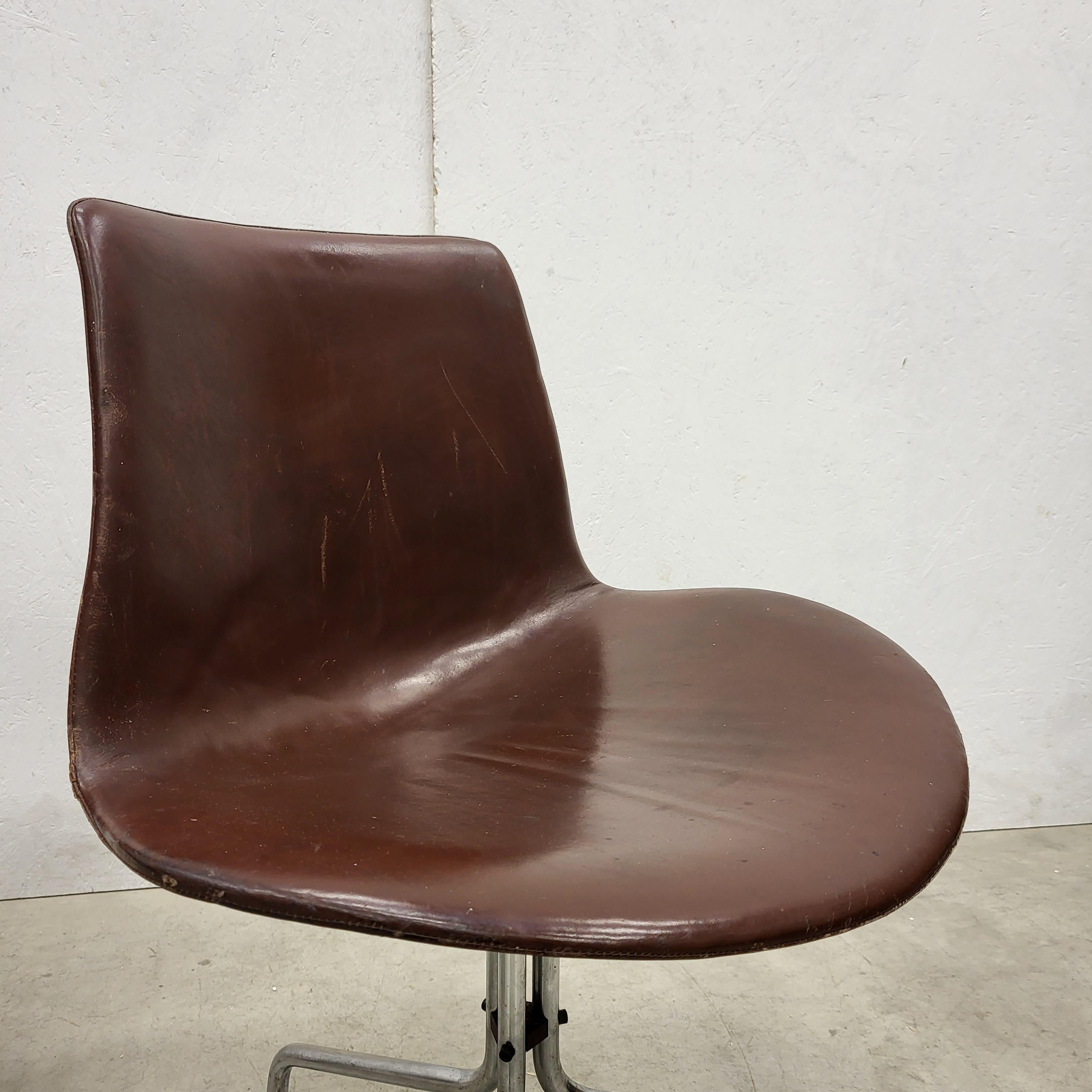 Mid-20th Century Rare Desk Chairs BO611 by Preben Fabricius & Jorgen Kastholm for Bo Ex 1960s For Sale