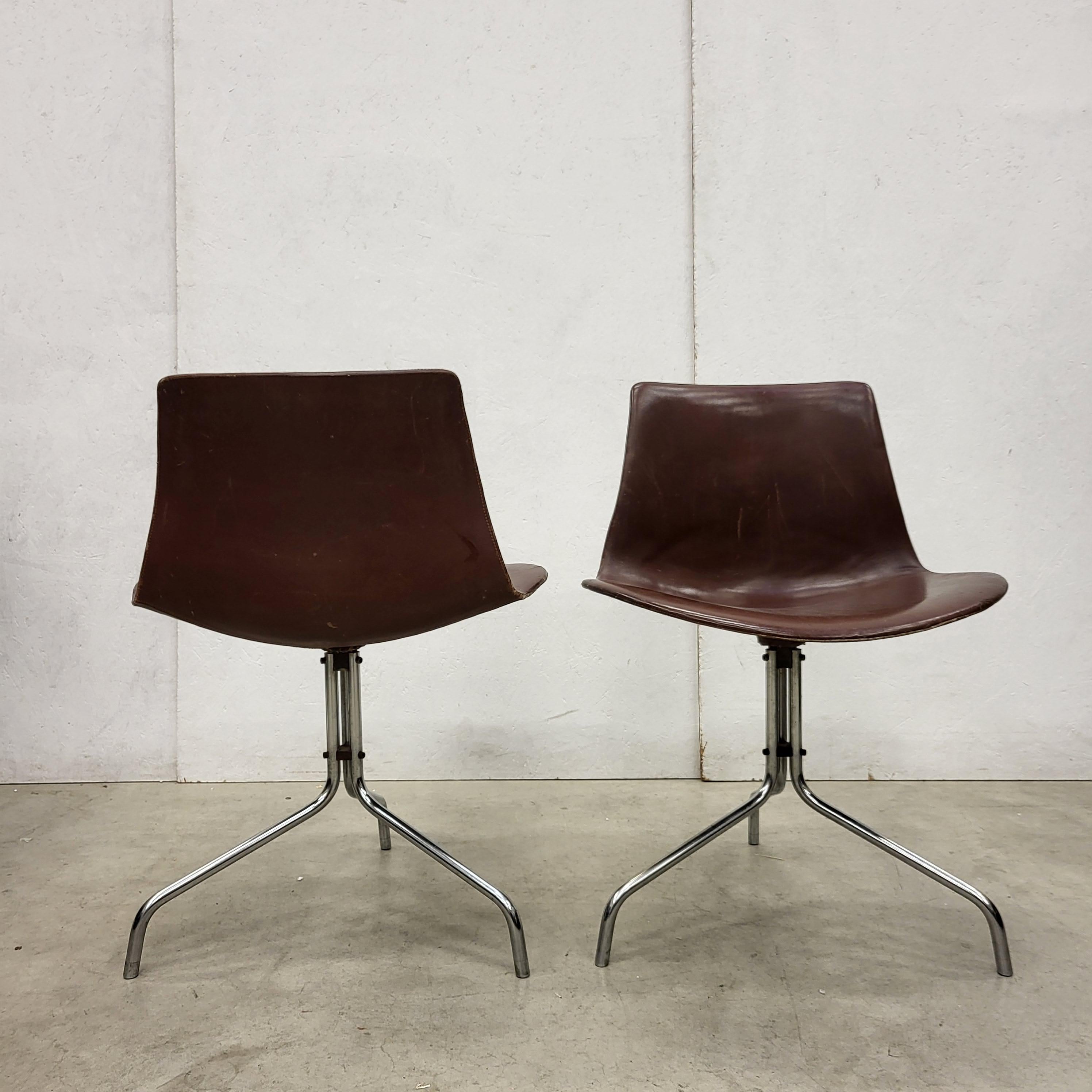 Rare Desk Chairs BO611 by Preben Fabricius & Jorgen Kastholm for Bo Ex 1960s For Sale 1