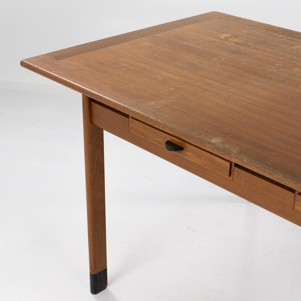 Scandinavian Modern Rare desk in mahogany with two drawers by Vilhelm Wohlert For Sale