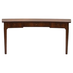 Curved Bureau Plat Desk in Rio Rosewood by C.B. Hansen