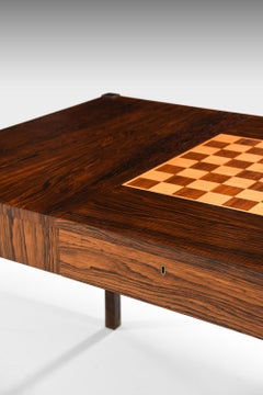 Rare Desk or Library Table in Brass and Rosewood , 1950s