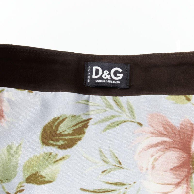 rare D&G DOLCE GABANNA Native American aboriginal aztec suede mini skirt S For Sale 3