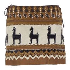 rara D&G DOLCE GABANNA Mini gonna in pelle scamosciata azteca dei nativi americani S.