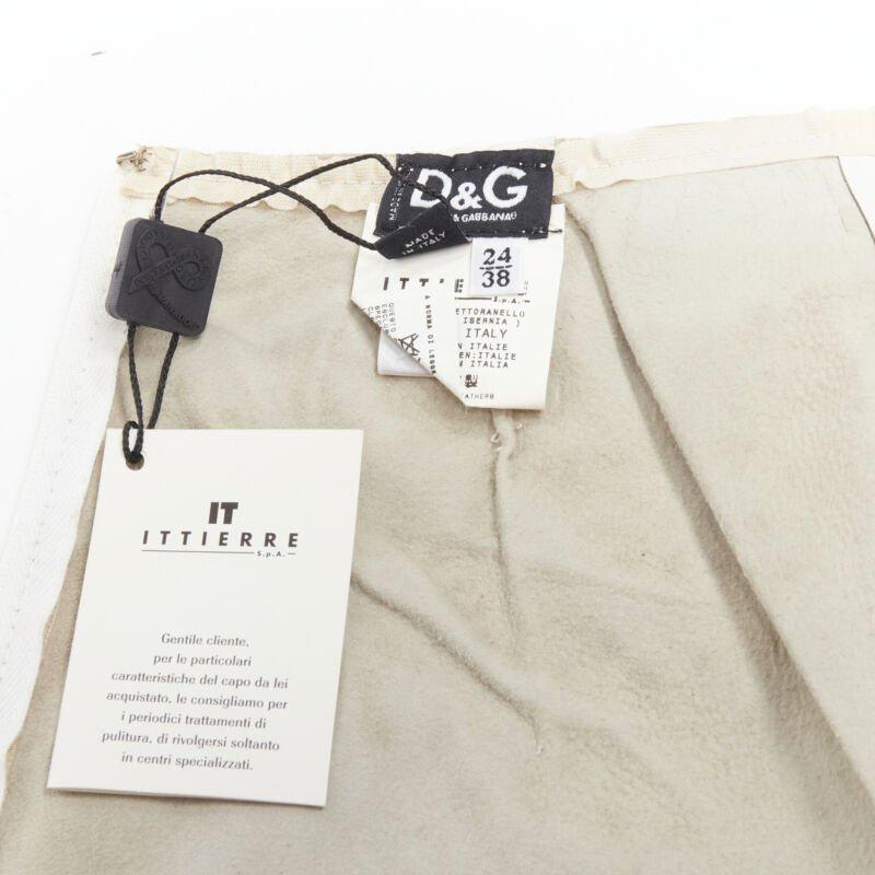 rare D&G DOLCE GABBANA 2001 Acid Rock rock lace up leather skirt IT38 XS For Sale 6