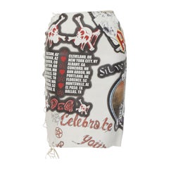 rare D&G DOLCE GABBANA 2001 Acid Rock rock lace up leather skirt IT38 XS