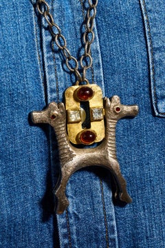 Rare Diane Love for Trifari Double Headed Necklace