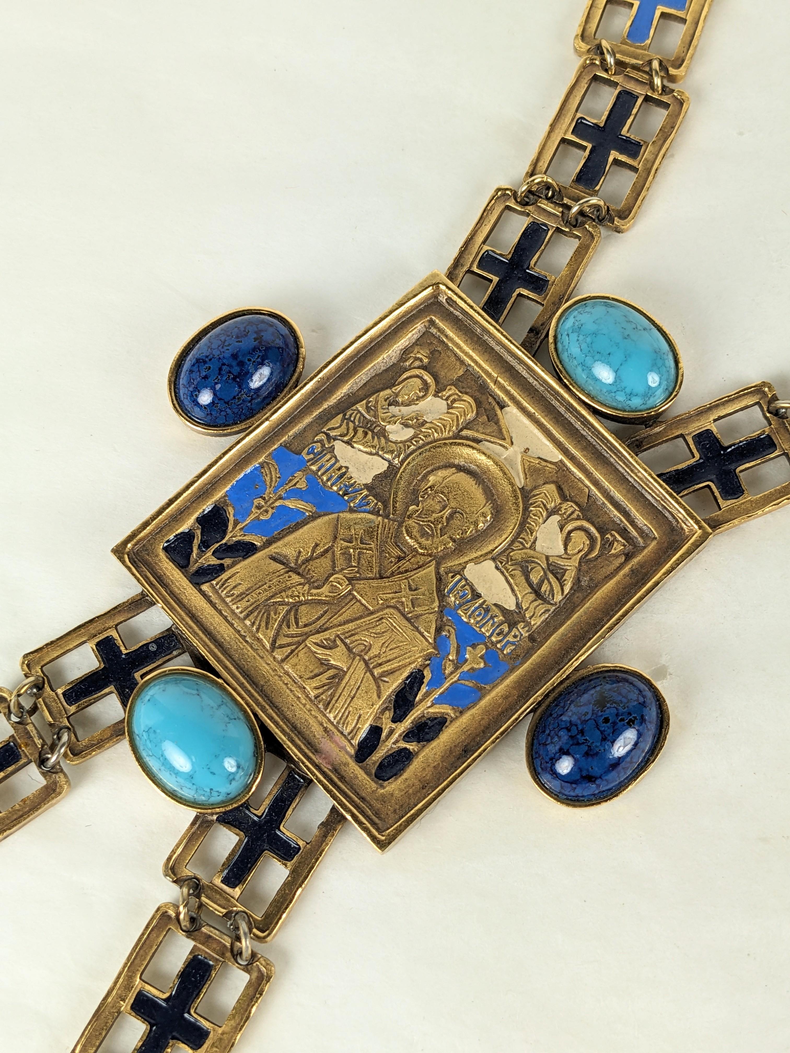 Seltene Diane Love für Trifari, russische Ikon-Halskette im Zustand „Hervorragend“ im Angebot in New York, NY