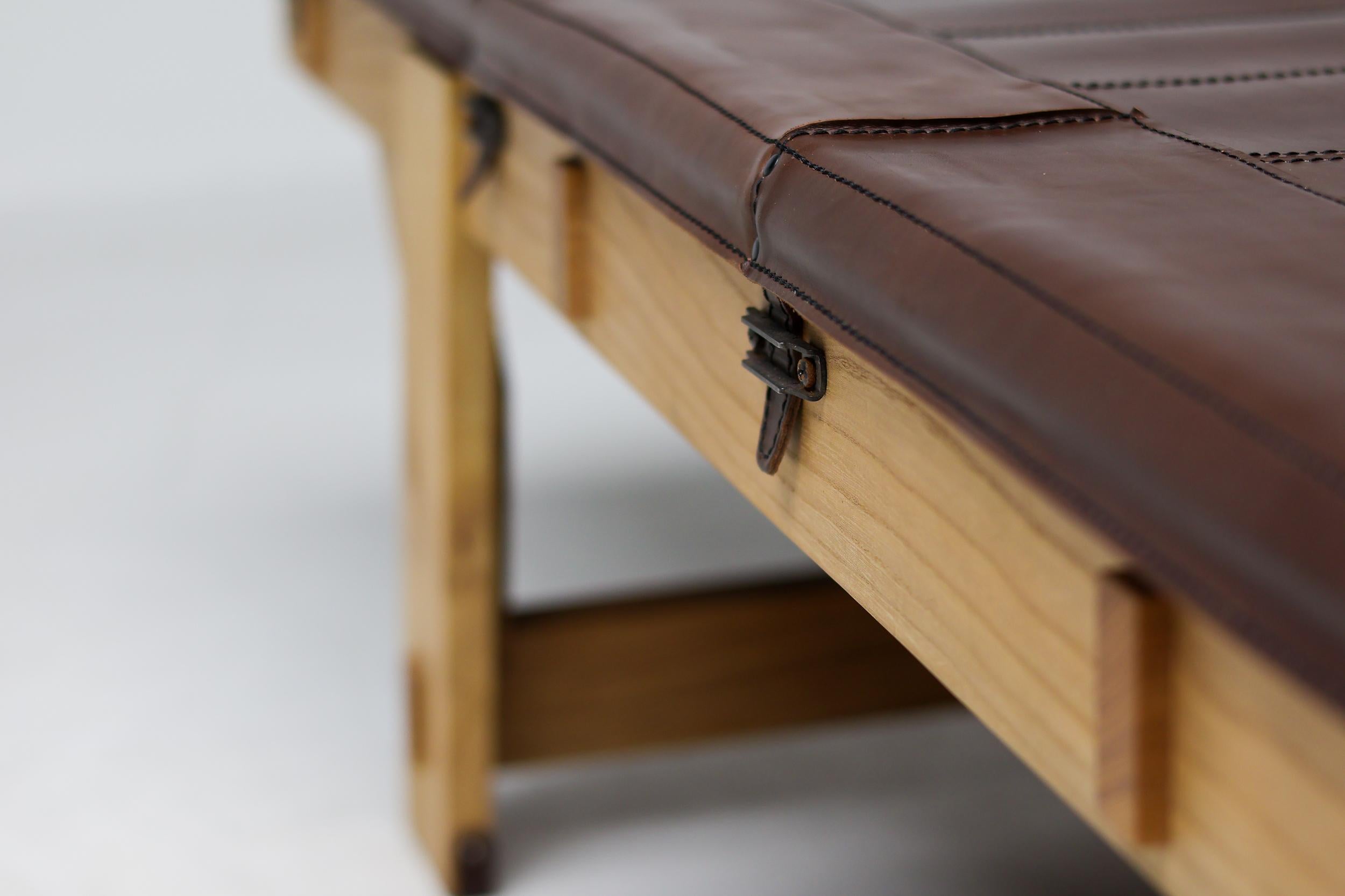 Rare Dick van Hoff Leather Daybed t.e. 136 by Thomas Eyck For Sale 6