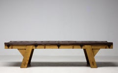 Rare Dick van Hoff Leather Daybed t.e. 136 by Thomas Eyck