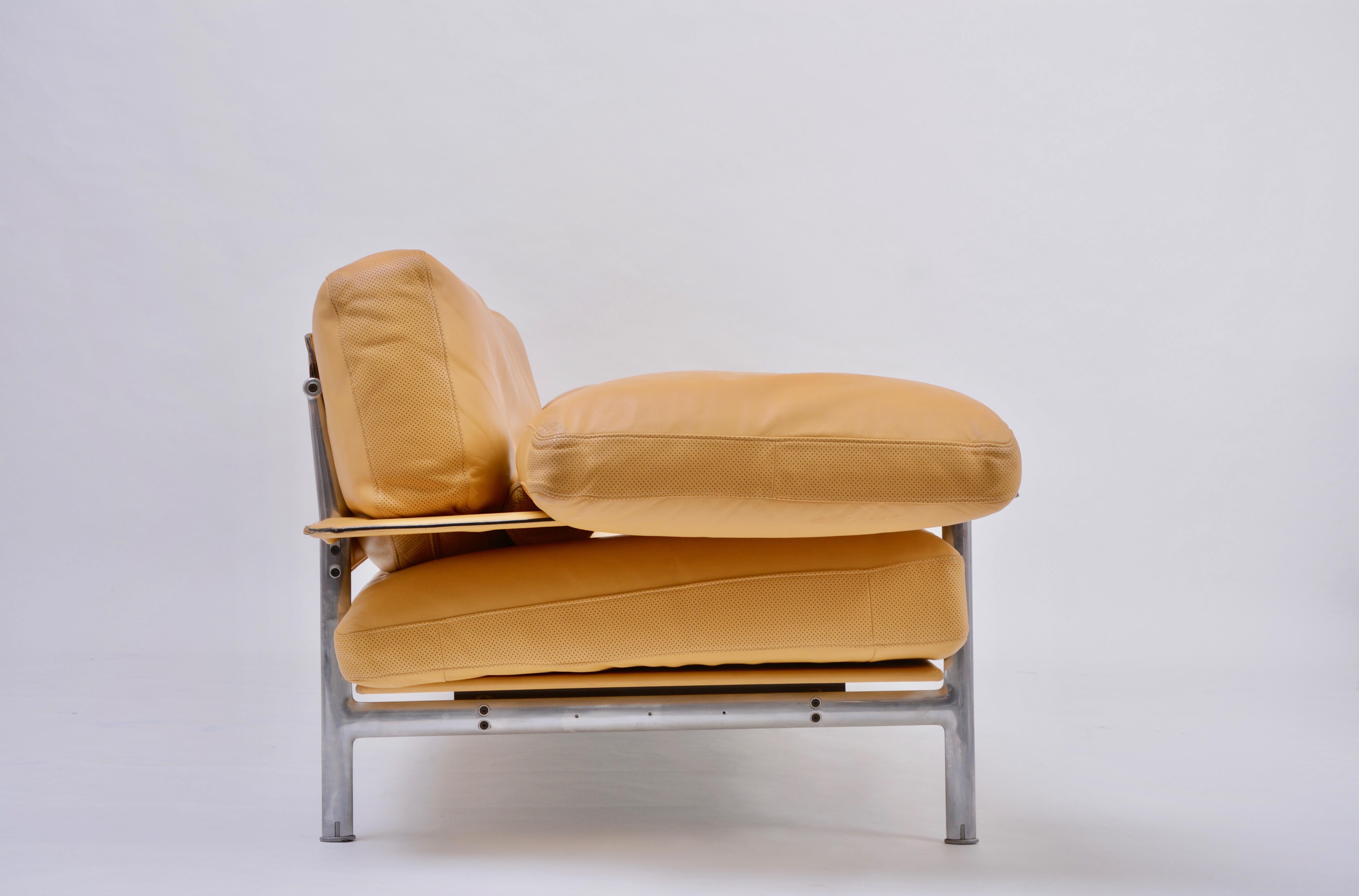 Rare Diesis Sofa in Ochre Colored Leather by Citterio & Nava for B&B Italia 3