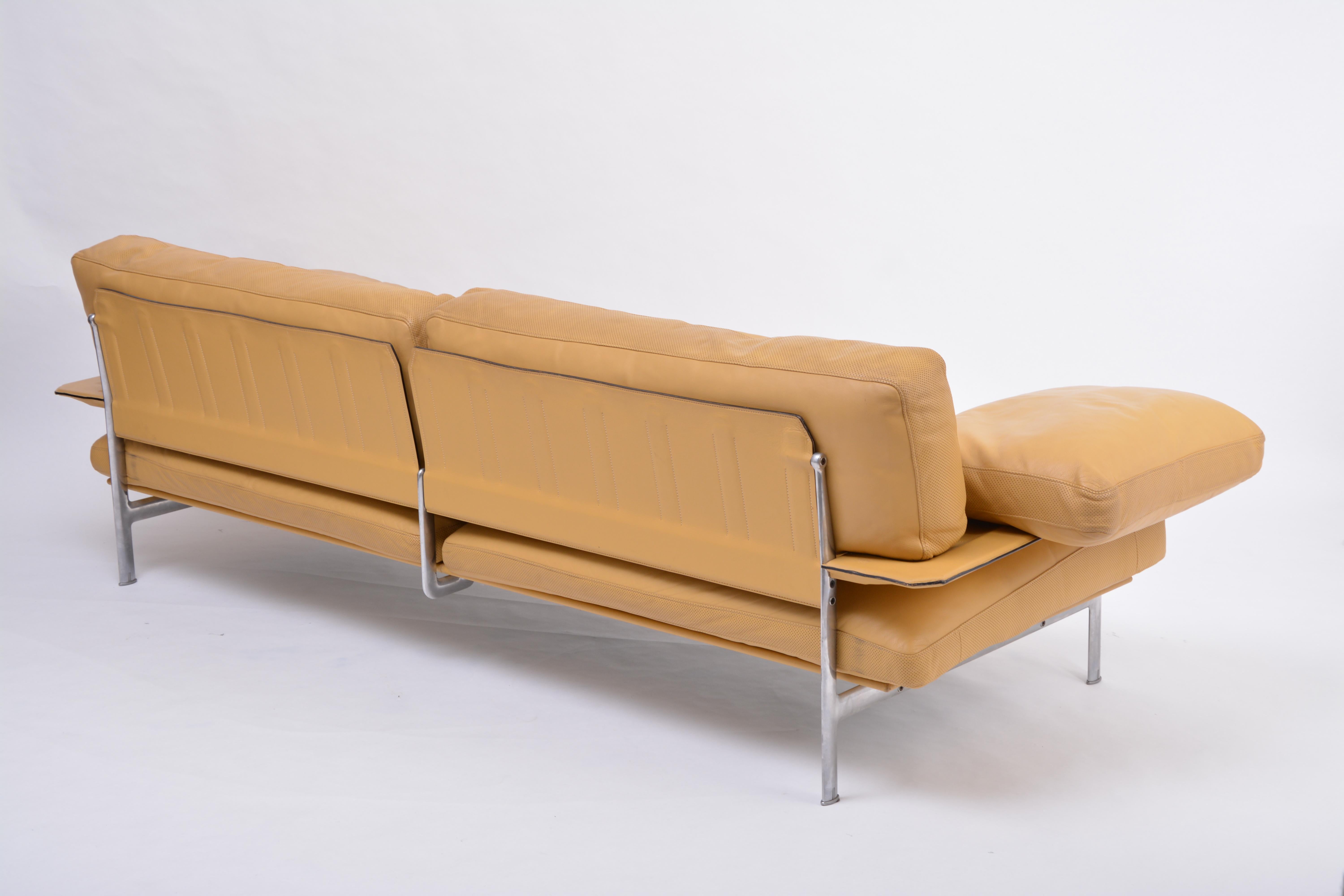 Rare Diesis Sofa in Ochre Colored Leather by Citterio & Nava for B&B Italia 5
