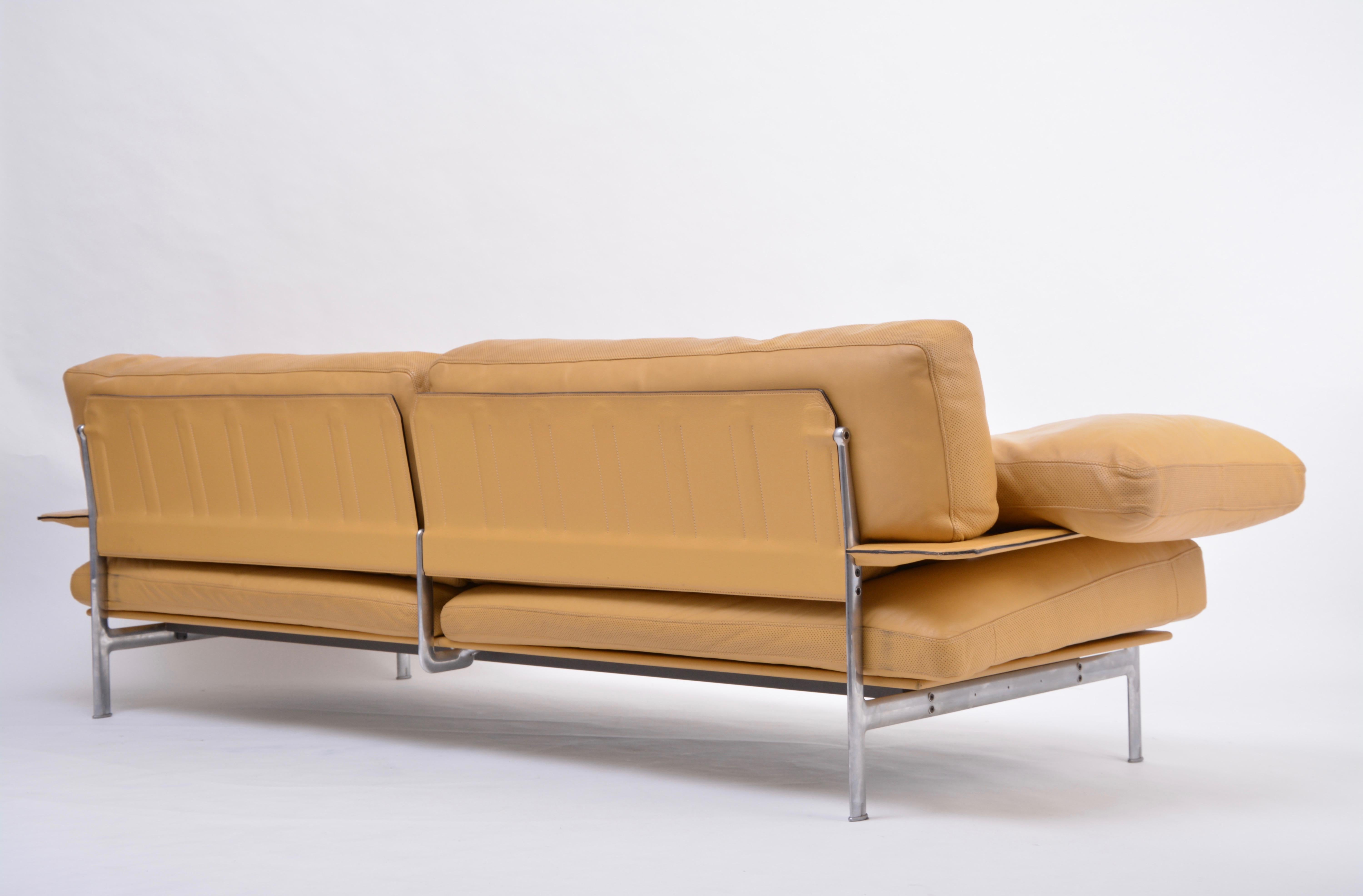 Rare Diesis Sofa in Ochre Colored Leather by Citterio & Nava for B&B Italia 6