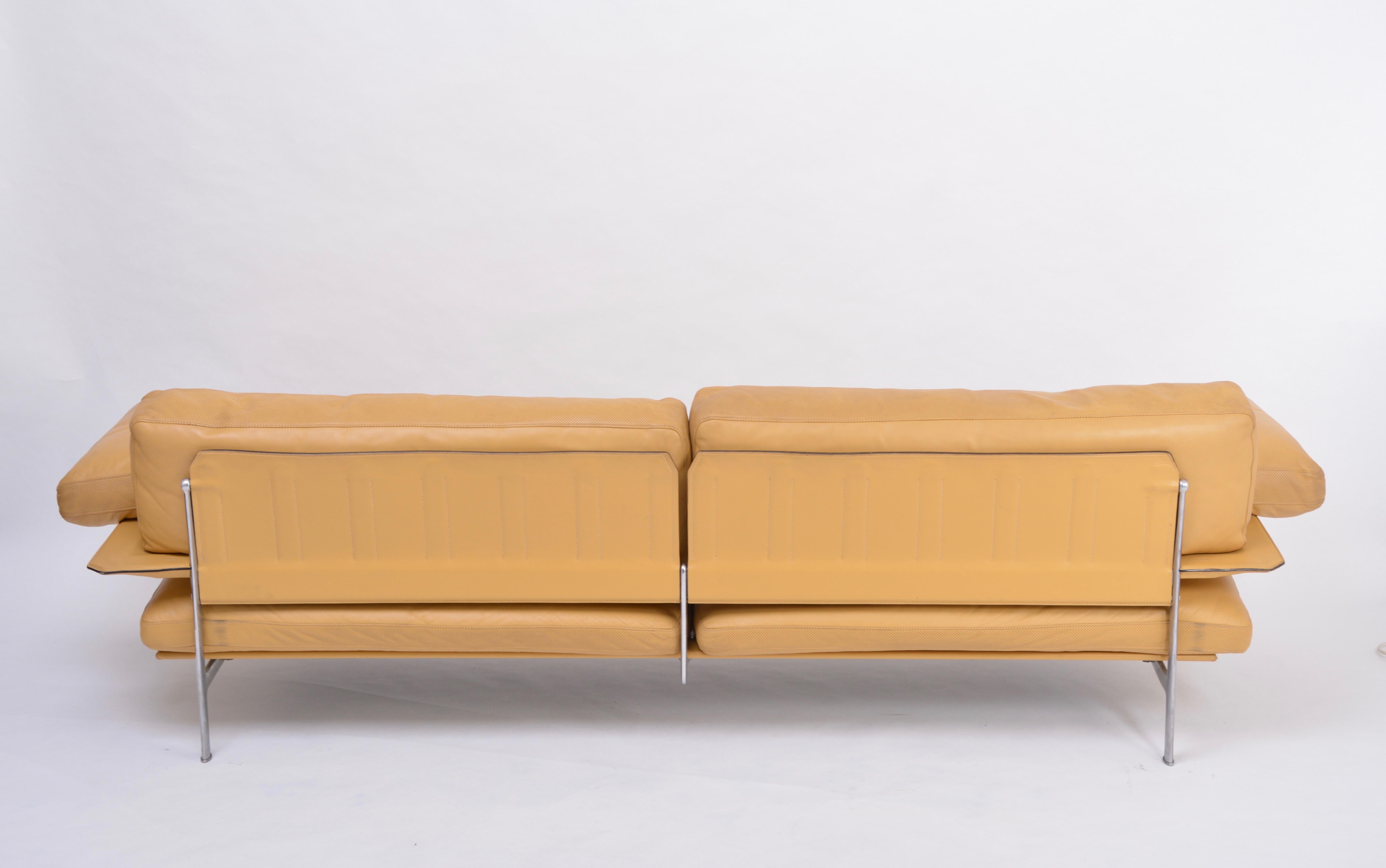 Rare Diesis Sofa in Ochre Colored Leather by Citterio & Nava for B&B Italia 9