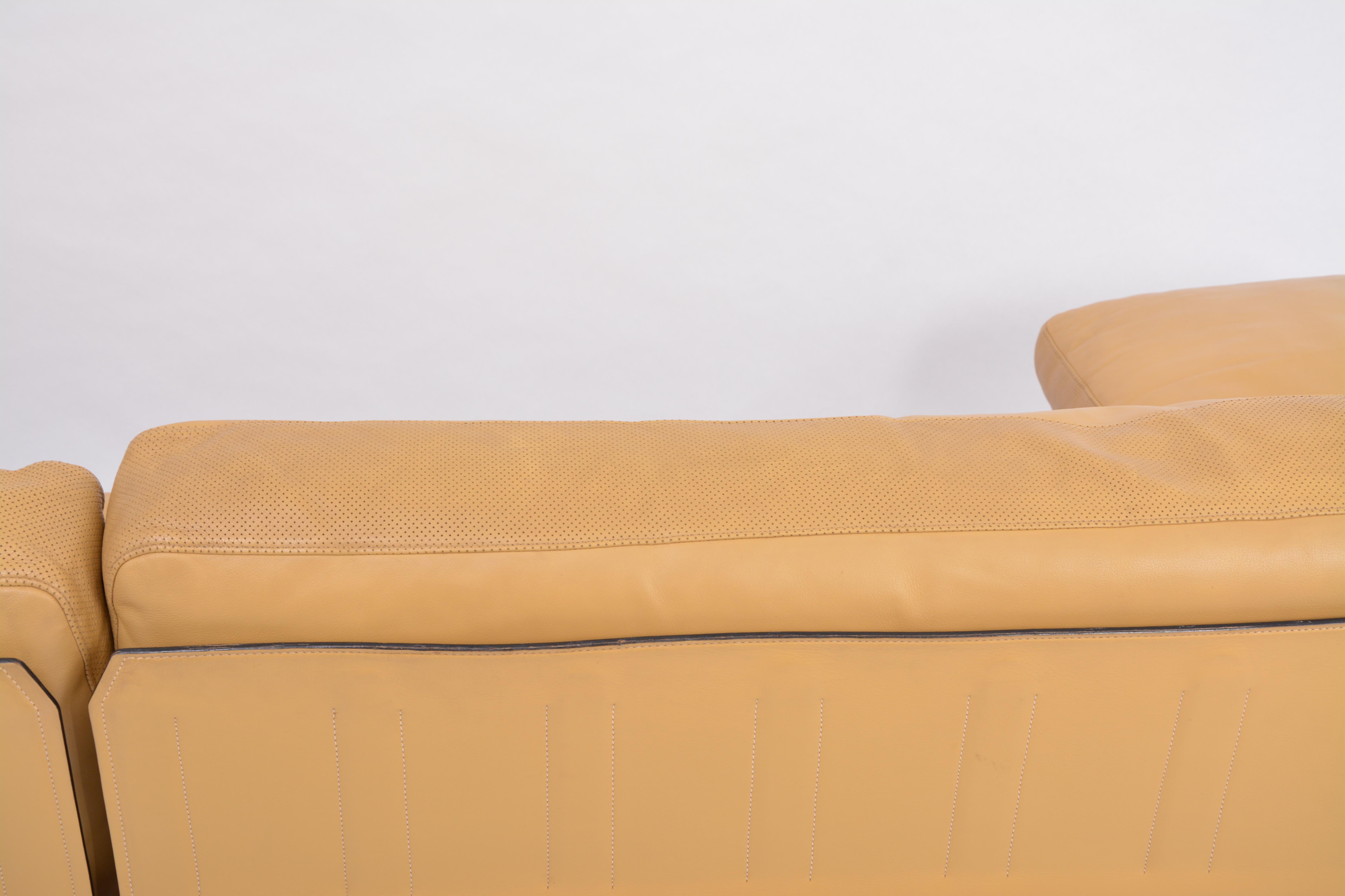 Rare Diesis Sofa in Ochre Colored Leather by Citterio & Nava for B&B Italia 10