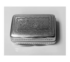 Rare Diminutive Antique Silver Vinaigrette, Birmingham, 1836, Thomas Shaw