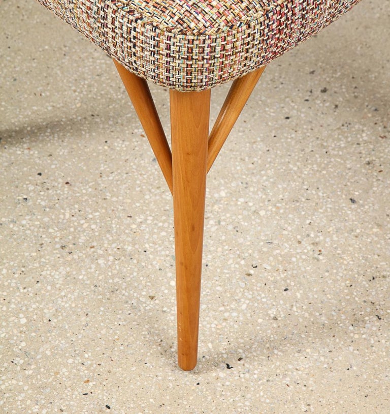 Fabric Rare Dining Chair by Paul Laszlo For Sale