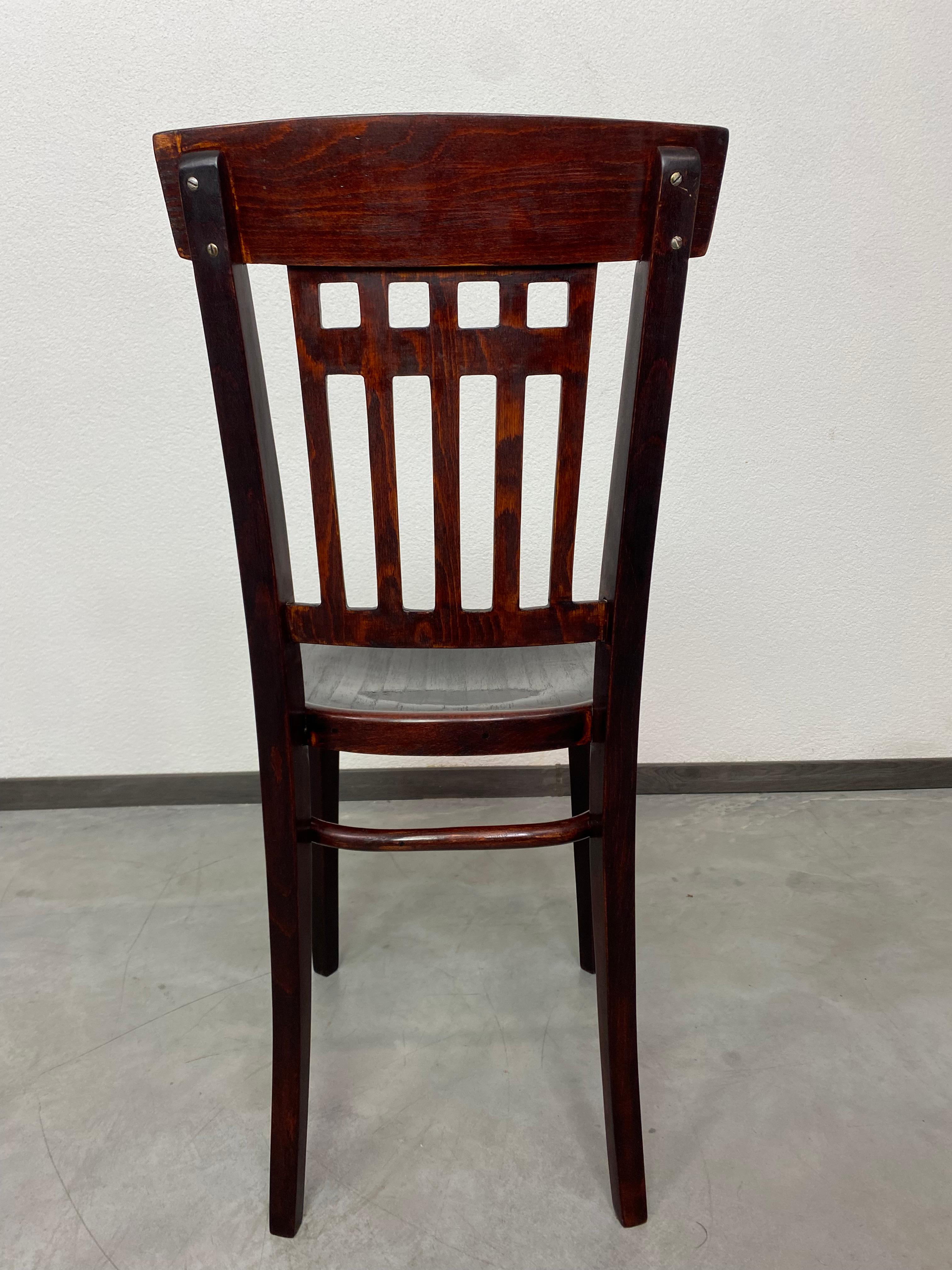 Rare dining chair no.234 by Otto Wagner for J&J Kohn For Sale 1