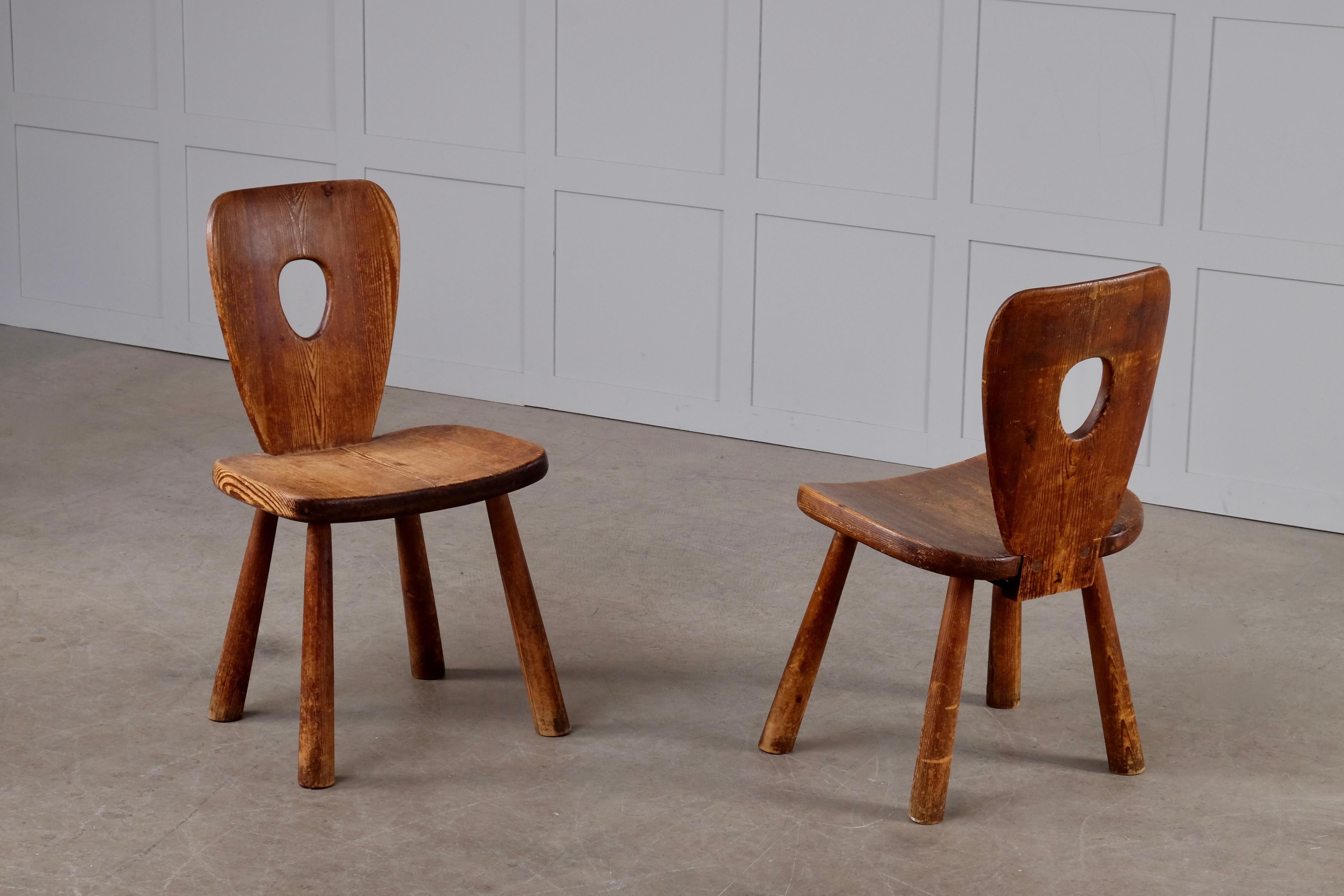 Rare Dining Chairs by Bo Fjaestad, Sweden, 1930s 2