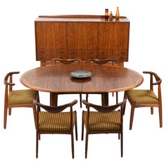 Raro Juego de Comedor / Sillas Cowhorn, Mesa y Armario de Svend Aage Madsen