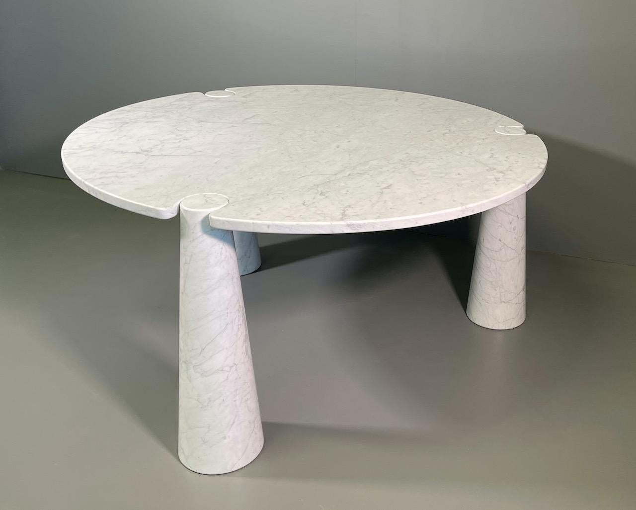 Rare Dining Table by Angelo Mangiarotti for Skipper in Carrara Marble  5