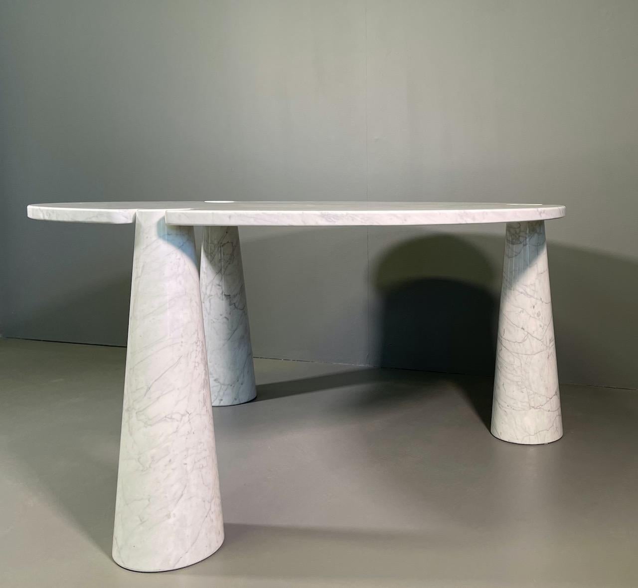 Rare Dining Table by Angelo Mangiarotti for Skipper in Carrara Marble  6