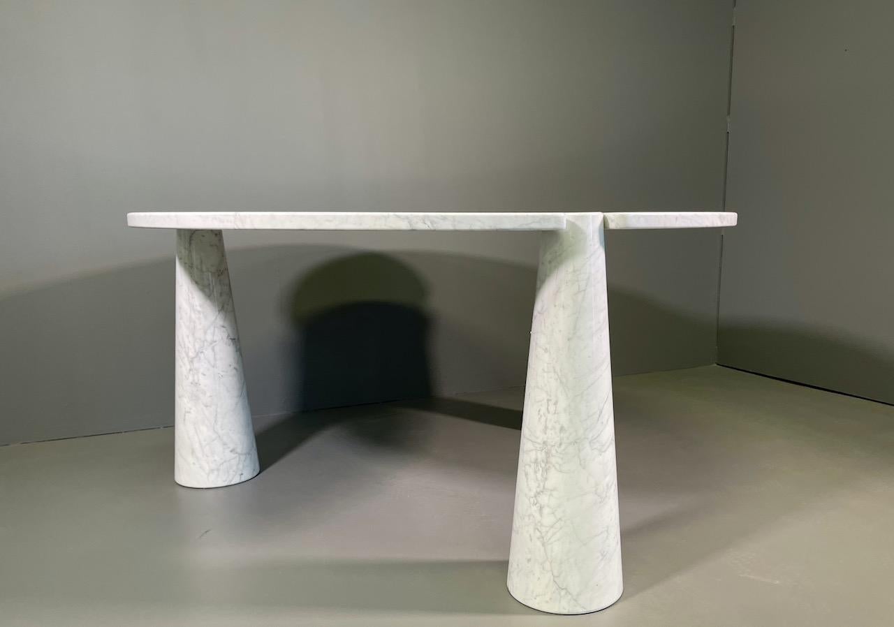 Rare Dining Table by Angelo Mangiarotti for Skipper in Carrara Marble  9