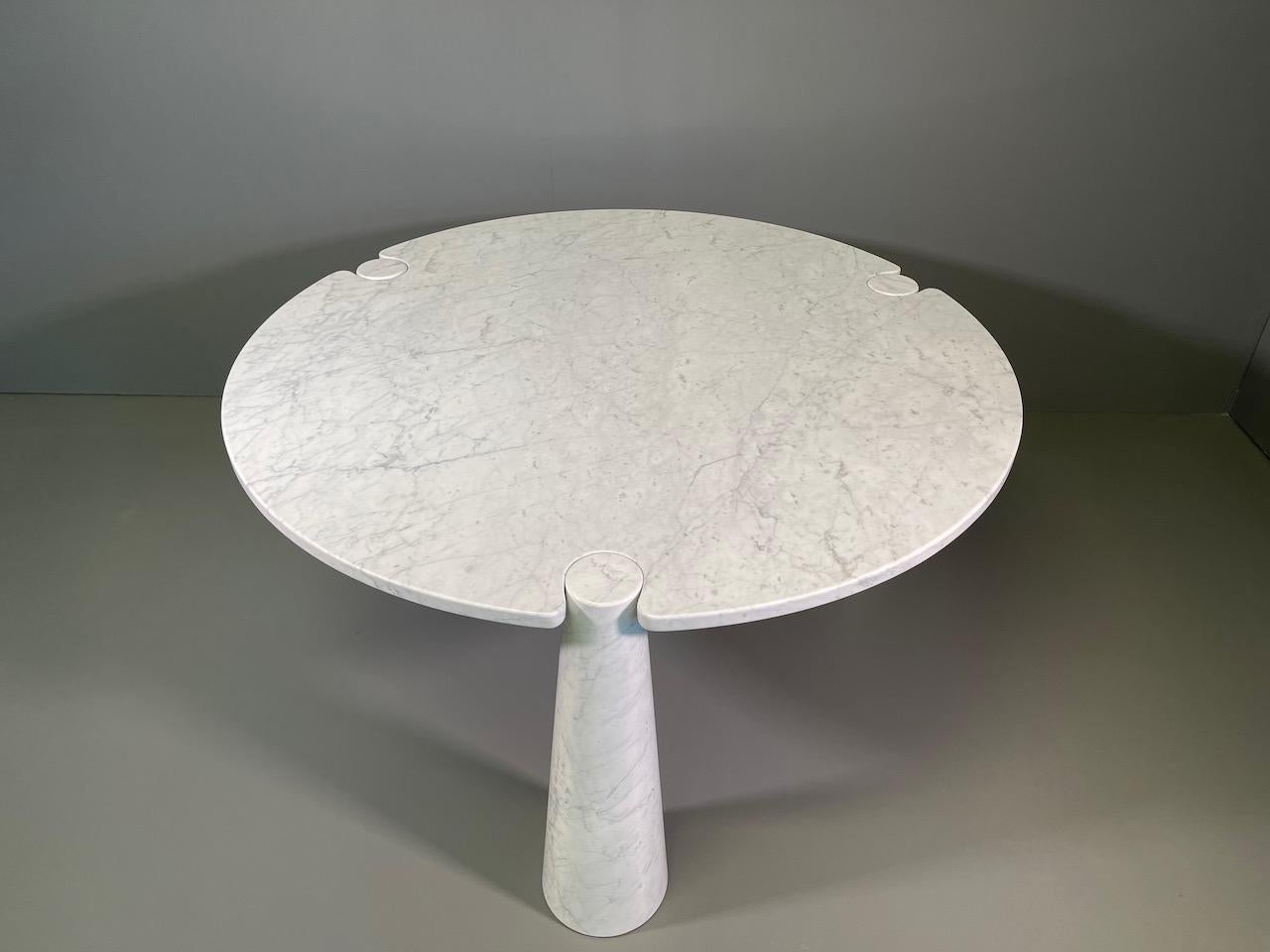 Rare Dining Table by Angelo Mangiarotti for Skipper in Carrara Marble  11