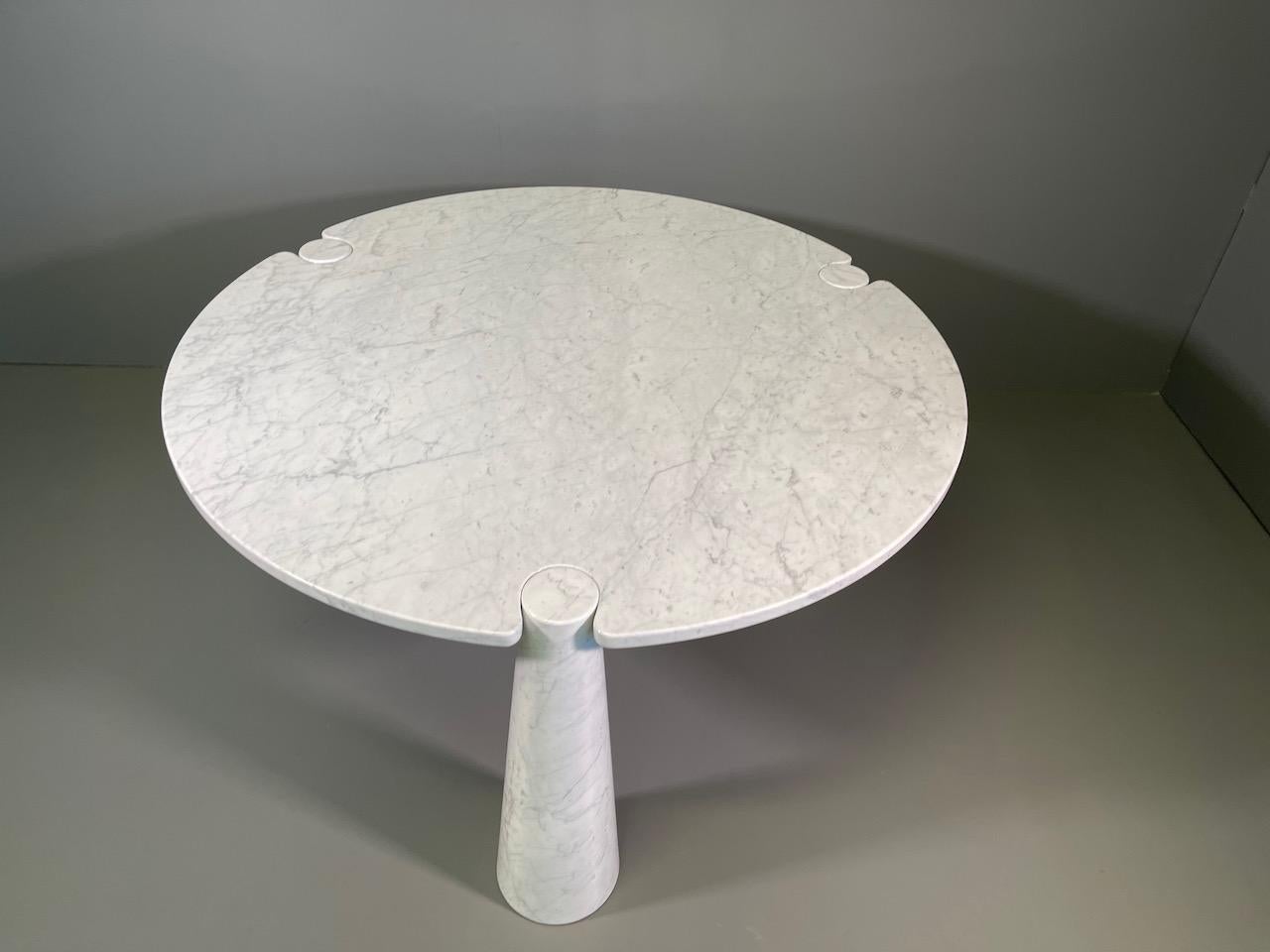 Rare Dining Table by Angelo Mangiarotti for Skipper in Carrara Marble  12