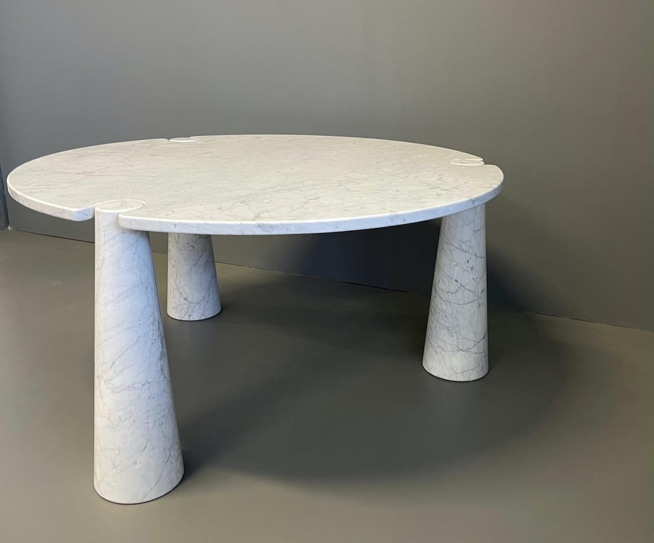 Rare Dining Table by Angelo Mangiarotti for Skipper in Carrara Marble  14