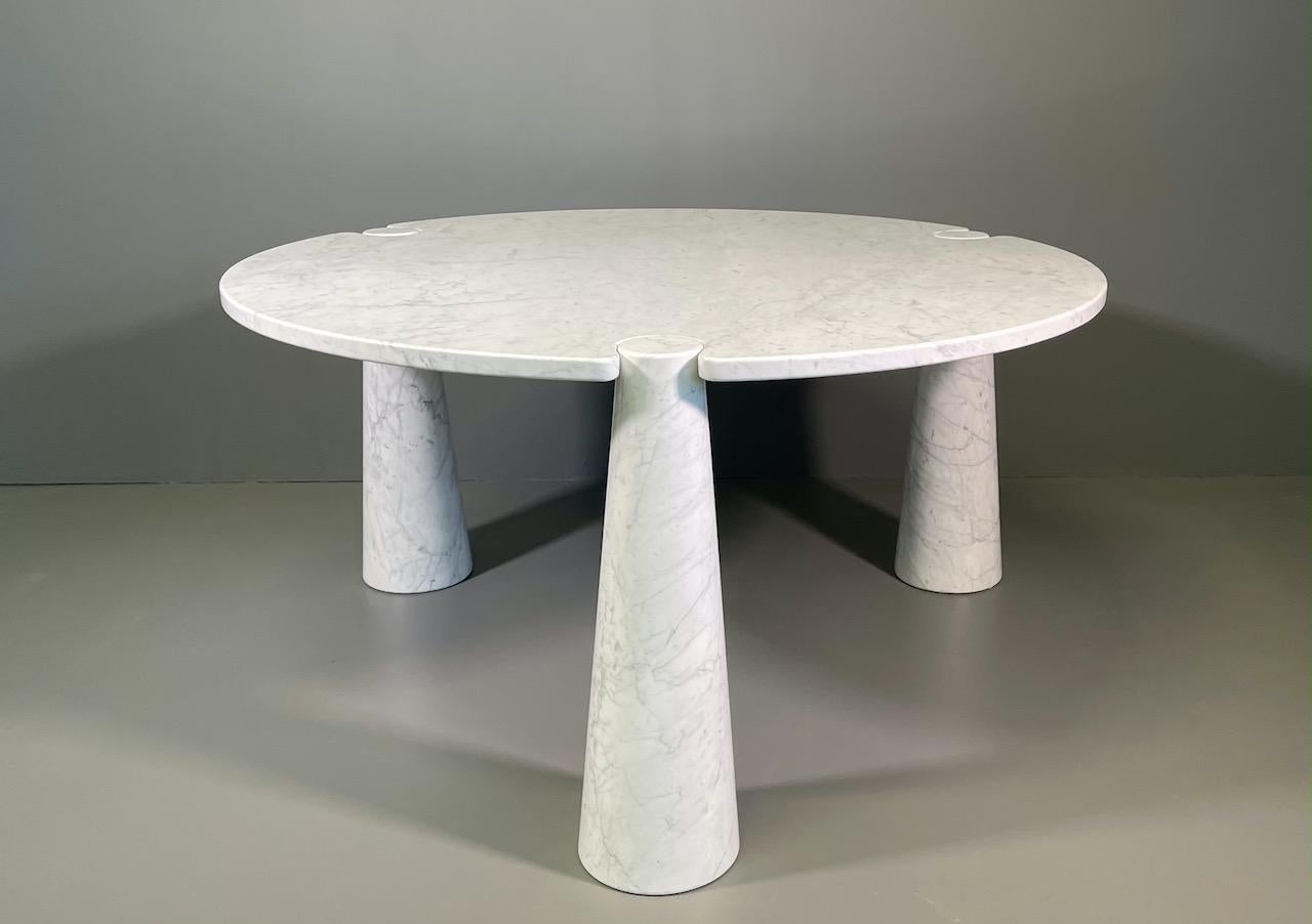 Rare Dining Table by Angelo Mangiarotti for Skipper in Carrara Marble  In Excellent Condition In Rovereta, SM