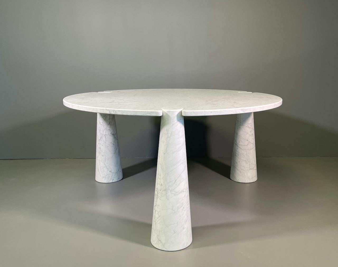 20th Century Rare Dining Table by Angelo Mangiarotti for Skipper in Carrara Marble 