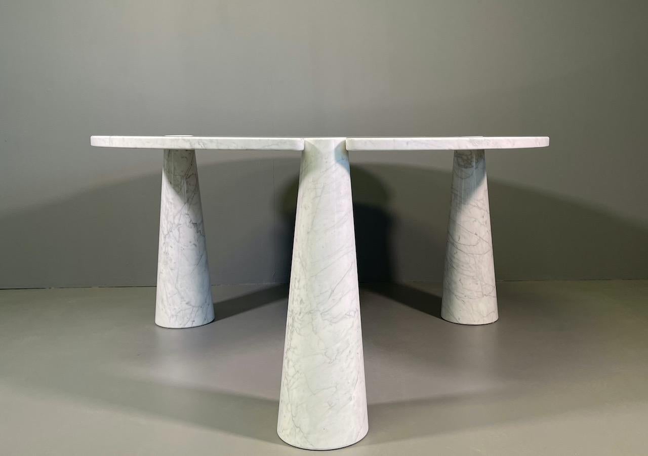 Rare Dining Table by Angelo Mangiarotti for Skipper in Carrara Marble  2